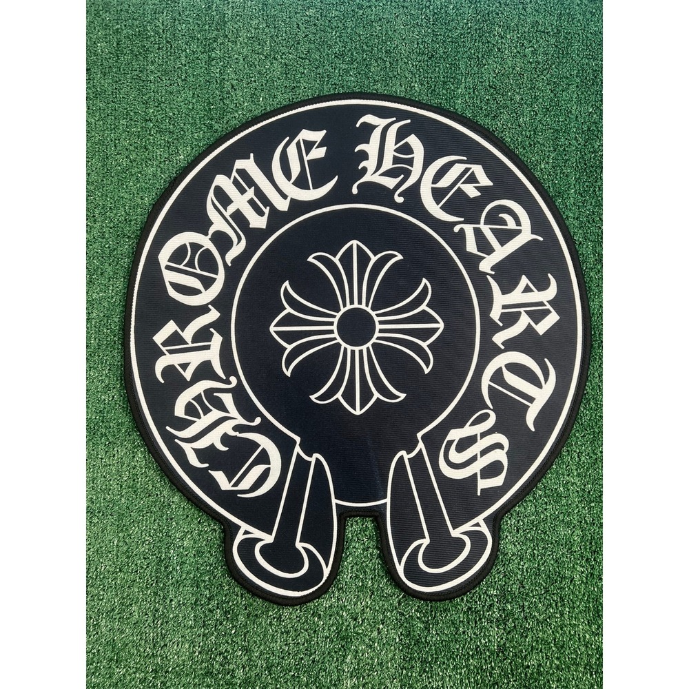 Chrome Hearts CH Black Rug Non Slip Back